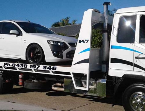 Transporting lowered high performance ford ute